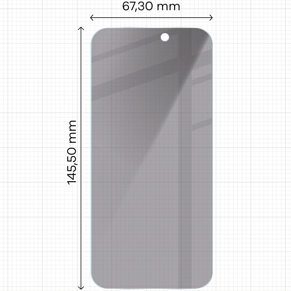 Zdjęcie na miarce szkła Bizon Glass Clear Shadow do iPhone 16 Pro